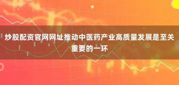 炒股配资官网网址推动中医药产业高质量发展是至关重要的一环